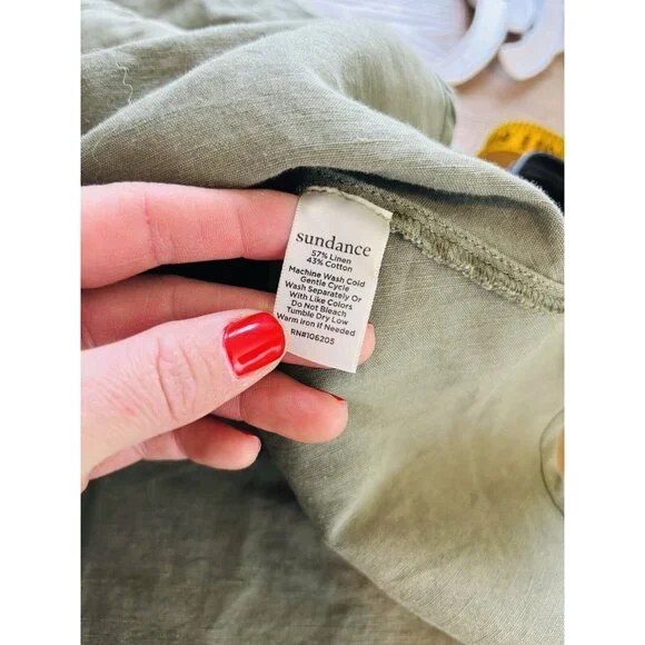 Sundance Linen Cotton Tiered Frilly Skirt Lagenlook Artsy - Picture 3 of 10